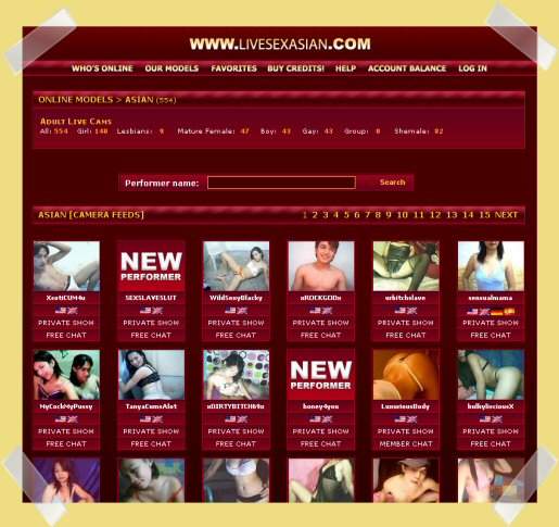LiveSexAsian cams. Free live sex asian chat.
